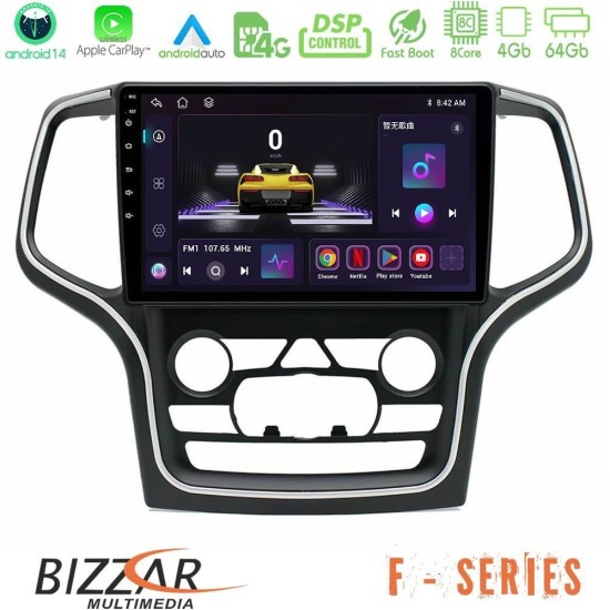 Bizzar F Series 8Core Android14 4+64GB Jeep Grand Cherokee 2014-2020 Navigation Multimedia Tablet 10" Με Carplay & Android Auto
