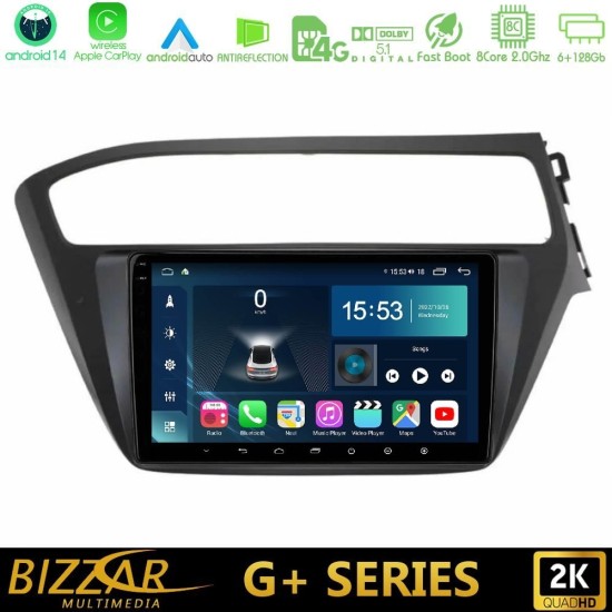Bizzar G+ Series Hyundai i20 2018-2020 RHD 8core Android14 6+128GB Navigation Multimedia Tablet 9"