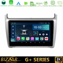 Bizzar G+ Series Vw Polo 2014-2017 8core Android14 6+128GB Navigation Multimedia Tablet 9" (Silver)