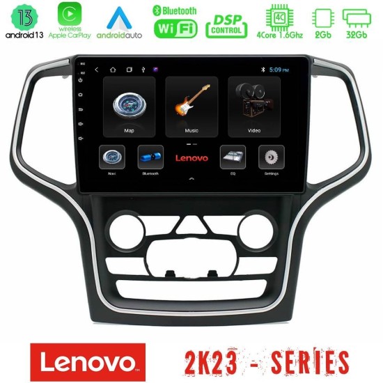 Lenovo Car Pad Jeep Grand Cherokee 2014-2020 4Core Android 13 2+32GB Navigation Multimedia Tablet 10"