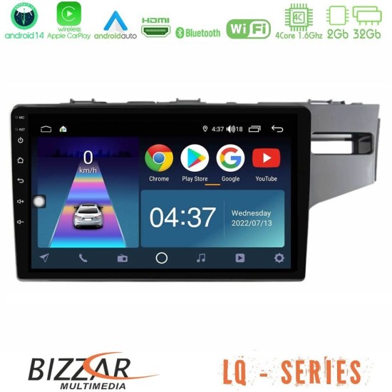 Bizzar LQ Series 4Core Android14 2+32GB Honda Jazz 2013-2020 RHD Navigation Multimedia Tablet 9" Με Carplay & Android Auto