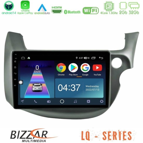 Bizzar LQ Series 4Core Android14 2+32GB Honda Jazz (Fit) 2009-2013 RHD Navigation Multimedia Tablet 10" Με Carplay & Android Auto