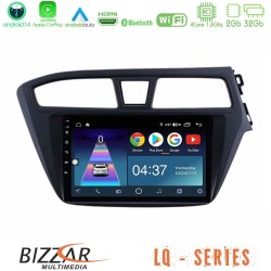 Bizzar LQ Series 4Core Android14 2+32GB Hyundai i20 2014-2018 RHD Navigation Multimedia Tablet 9" Με Carplay & Android Auto
