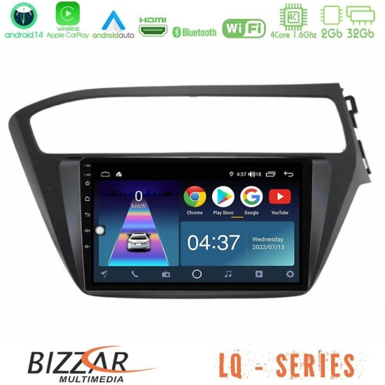 Bizzar LQ Series 4Core Android14 2+32GB Hyundai i20 2018-2020 RHD Navigation Multimedia Tablet 9" Με Carplay & Android Auto
