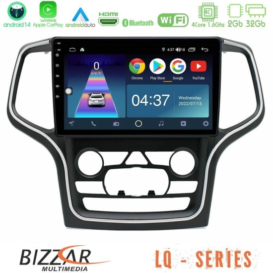 Bizzar LQ Series 4Core Android14 2+32GB Jeep Grand Cherokee 2014-2020 Navigation Multimedia Tablet 10" Με Carplay & Android Auto