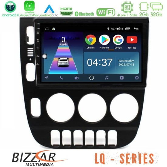Bizzar LQ Series 4Core Android14 2+32GB Mercedes ML Class (W163) 1998-2005 Navigation Multimedia Tablet 9" Με Carplay & Android Auto