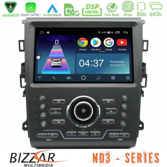 Bizzar ND3 Series 8Core Android15 2+64GB  Ford Mondeo 2014-2021 Navigation Multimedia Tablet 9"