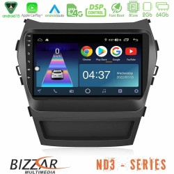 Bizzar ND3 Series 8Core Android15 2+64GB Hyundai iX45 2012-2017 Navigation Multimedia Tablet 9"