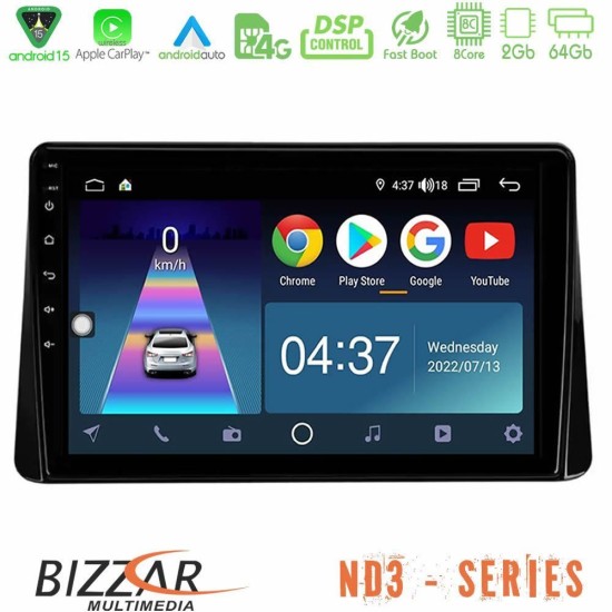 Bizzar ND3 Series 8Core Android15 2+64GB Mitsubishi Eclipse Cross 2018-2023 Navigation Multimedia Tablet 10" Bizzar ND3 Series 8Core Android15 2+64GB Mitsubishi Eclipse Cross 2018-2023 Navigation Multimedia Tablet 10"