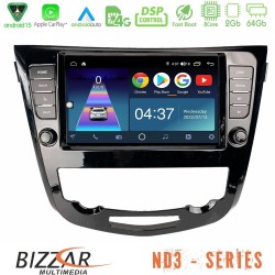 Bizzar ND3 Series 8Core Android15 2+64GB  Nissan Qashqai J11 (AUTO A/C) Navigation Multimedia Tablet 9"