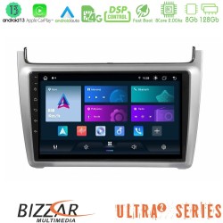 Bizzar Ultra Series Vw Polo 2014-2017 8core Android13 8+128GB Navigation Multimedia Tablet 9" (Silver) Bizzar Ultra Series Vw Polo 2014-2017 8core Android13 8+128GB Navigation Multimedia Tablet 9" (Silver)