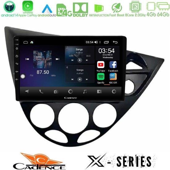Cadence X Series Ford Focus 1999-2004 (RHD) 8core Android 14 4+64GB Navigation Multimedia Tablet 9"