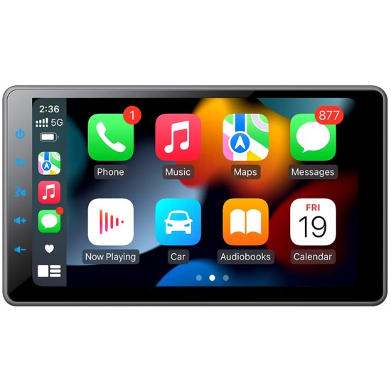 Bizzar 1DIN Rotation Android15 2+32GB Navigation Multimedia Tablet 10" Με Carplay & Android Auto
