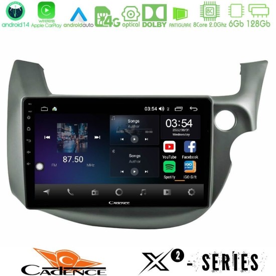 Cadence X2 Series 8Core Android14 6+128GB Honda Jazz (Fit) 2009-2013 RHD Navigation Multimedia Tablet 10" Cadence X2 Series 8Core Android14 6+128GB Honda Jazz (Fit) 2009-2013 RHD Navigation Multimedia Tablet 10"