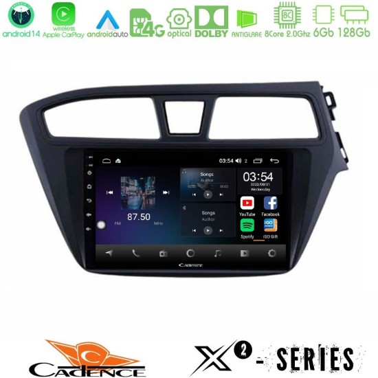 Cadence X2 Series 8Core Android14 6+128GB Hyundai i20 2014-2018 RHD Navigation Multimedia Tablet 9" Cadence X2 Series 8Core Android14 6+128GB Hyundai i20 2014-2018 RHD Navigation Multimedia Tablet 9"