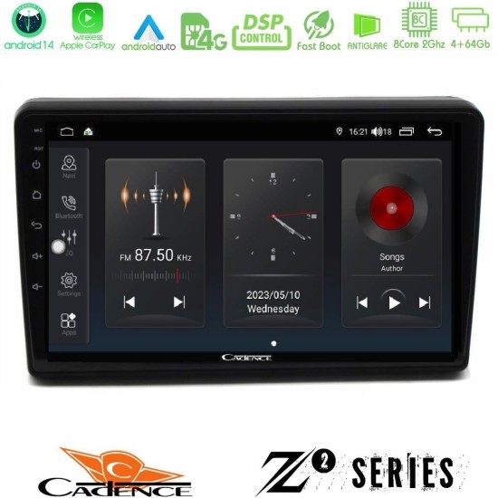 Cadence Z2 Series 8Core Android14 4+64GB Citroen C5 2008-2019 Navigation Multimedia Tablet 10" Με Carplay & Android Auto