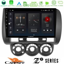 Cadence Z2 Series 8Core Android14 4+64GB Honda Jazz (Fit) 2002-2008 (RHD) Manual A/C Navigation Multimedia Tablet 9" Με Carplay & Android Auto