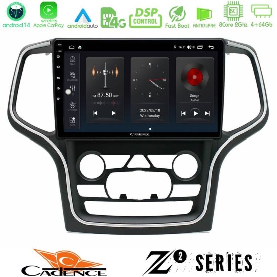 Cadence Z2 Series 8Core Android14 4+64GB Jeep Grand Cherokee 2014-2020 Navigation Multimedia Tablet 10" Με Carplay & Android Auto