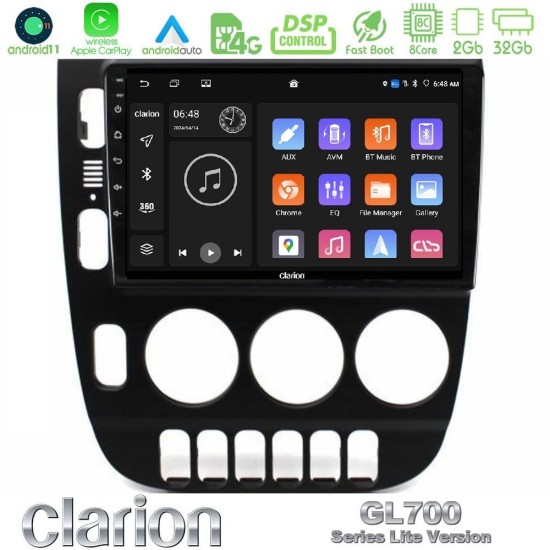 Clarion GL700 Lite Series 8Core Android11 2+32GB Mercedes ML Class (W163) 1998-2005 Navigation Multimedia Tablet 9" Με Carplay & Android Auto Clarion GL700 Lite Series 8Core Android11 2+32GB Mercedes ML Class (W163) 1998-2005 Navigation Multimedia Tablet 9" Με Carplay & Android Auto