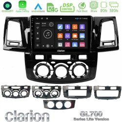 Clarion GL700 Lite Series 8Core Android11 2+32GB Toyota Hilux 2007-2016 Navigation Multimedia Tablet 9" Με Carplay & Android Auto