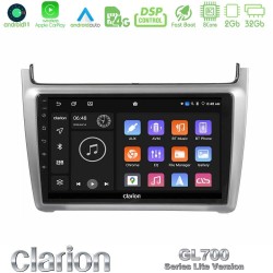 Clarion GL700 Lite Series 8Core Android11 2+32GB Vw Polo 2014-2017 Navigation Multimedia Tablet 9" Με Carplay & Android Auto (Silver) Clarion GL700 Lite Series 8Core Android11 2+32GB Vw Polo 2014-2017 Navigation Multimedia Tablet 9" Με Carplay & Android Auto (Silver)