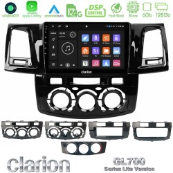 Clarion GL700 Lite Series 8Core Android11 6+128GB Toyota Hilux 2007-2016 Navigation Multimedia Tablet 9" Με Carplay & Android Auto