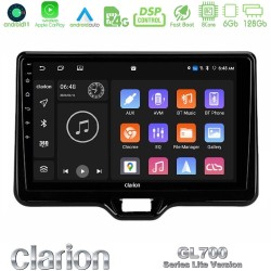 Clarion GL700 Lite Series 8Core Android11 6+128GB Toyota Yaris Cross RHD 2020-> (Low Version) Navigation Multimedia Tablet 9" Με Carplay & Android Auto