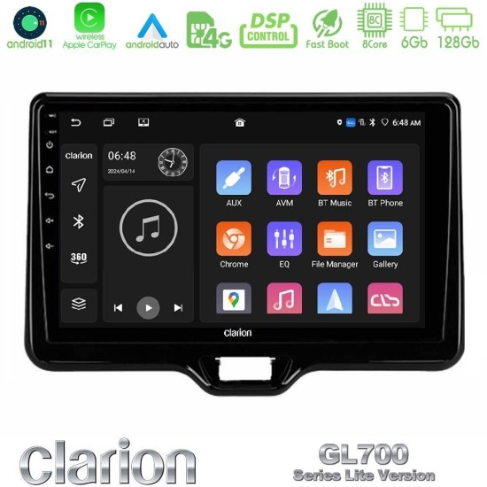 Clarion GL700 Lite Series 8Core Android11 6+128GB Toyota Yaris Cross RHD 2020-> (Low Version) Navigation Multimedia Tablet 9" Με Carplay & Android Auto Clarion GL700 Lite Series 8Core Android11 6+128GB Toyota Yaris Cross RHD 2020-> (Low Version) Navigation Multimedia Tablet 9" Με Carplay & Android Auto