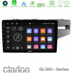Clarion GL300 Series 4Core Android11 2+32GB Honda Jazz 2013-2020 RHD Navigation Multimedia Tablet 9" Με Carplay & Android Auto