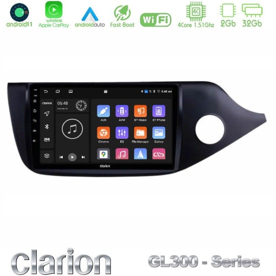 Clarion GL300 Series 4Core Android11 2+32GB Kia Cee’d/ProCeed 2013-2017 RHD Navigation Multimedia Tablet 9" Με Carplay & Android Auto Clarion GL300 Series 4Core Android11 2+32GB Kia Cee’d/ProCeed 2013-2017 RHD Navigation Multimedia Tablet 9" Με Carplay & Android Auto