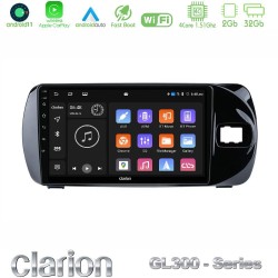 Clarion GL300 Series 4Core Android11 2+32GB Toyota Yaris (Vitz) 2015-2020 RHD Navigation Multimedia Tablet 9" Με Carplay & Android Auto Clarion GL300 Series 4Core Android11 2+32GB Toyota Yaris (Vitz) 2015-2020 RHD Navigation Multimedia Tablet 9" Με Carplay & Android Auto