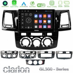 Clarion GL300 Series 4Core Android11 2+32GB Toyota Hilux 2007-2016 Navigation Multimedia Tablet 9" Με Carplay & Android Auto Clarion GL300 Series 4Core Android11 2+32GB Toyota Hilux 2007-2016 Navigation Multimedia Tablet 9" Με Carplay & Android Auto