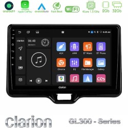 Clarion GL300 Series 4Core Android11 2+32GB Toyota Yaris Cross RHD 2020-> (Low Version) Navigation Multimedia Tablet 9" Με Carplay & Android Auto Clarion GL300 Series 4Core Android11 2+32GB Toyota Yaris Cross RHD 2020-> (Low Version) Navigation Multimedia Tablet 9" Με Carplay & Android Auto