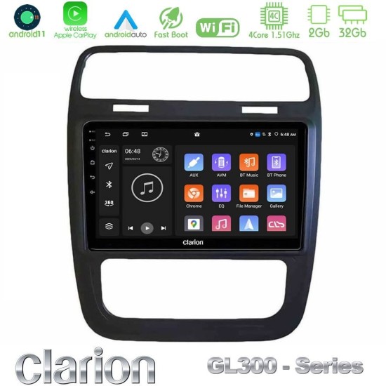 Clarion GL300 Series 4Core Android11 2+32GB VW Scirocco 2014 – 2017 Navigation Multimedia Tablet 9" Με Carplay & Android Auto