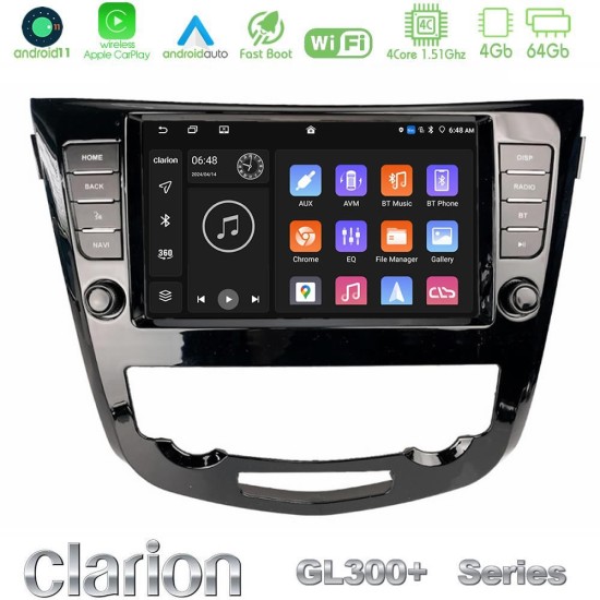 Clarion GL300+ Series 4Core Android11 4+64GB Nissan Qashqai J11 (AUTO A/C) Navigation Multimedia Tablet 9" Clarion GL300+ Series 4Core Android11 4+64GB Nissan Qashqai J11 (AUTO A/C) Navigation Multimedia Tablet 9"