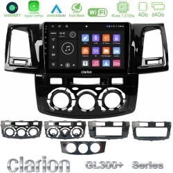 Clarion GL300+ Series 4Core Android11 4+64GB  Toyota Hilux 2007-2016 Navigation Multimedia Tablet 9"