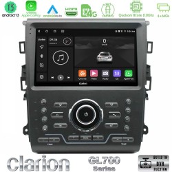 Clarion GL700 Series 8Core Android13 4+64GB Ford Mondeo 2014-2021 Navigation Multimedia Tablet 9" Με Carplay & Android Auto Clarion GL700 Series 8Core Android13 4+64GB Ford Mondeo 2014-2021 Navigation Multimedia Tablet 9" Με Carplay & Android Auto