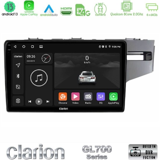 Clarion GL700 Series 8Core Android13 4+64GB Honda Jazz 2013-2020 RHD Navigation Multimedia Tablet 9" Με Carplay & Android Auto
