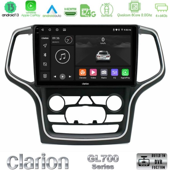 Clarion GL700 Series 8Core Android13 4+64GB Jeep Grand Cherokee 2014-2020 Navigation Multimedia Tablet 10" Με Carplay & Android Auto Clarion GL700 Series 8Core Android13 4+64GB Jeep Grand Cherokee 2014-2020 Navigation Multimedia Tablet 10" Με Carplay & Android Auto
