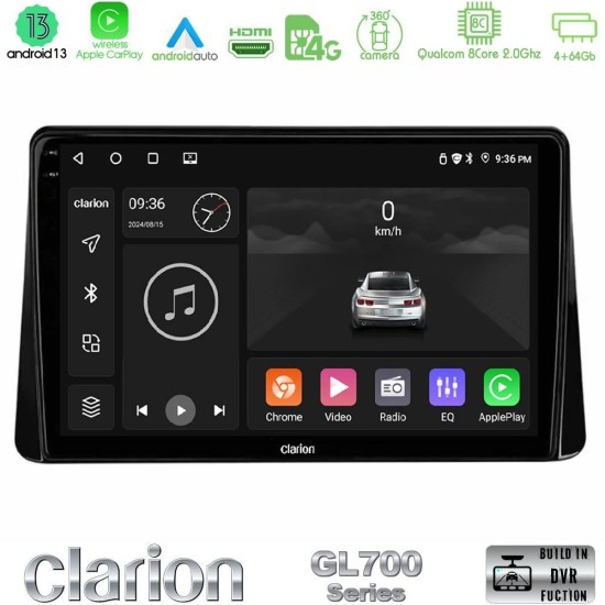 Clarion GL700 Series 8Core Android13 4+64GB Mitsubishi Eclipse Cross 2018-2023 Navigation Multimedia Tablet 9" Με Carplay & Android Auto Clarion GL700 Series 8Core Android13 4+64GB Mitsubishi Eclipse Cross 2018-2023 Navigation Multimedia Tablet 9" Με Carplay & Android Auto