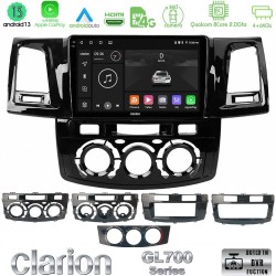 Clarion GL700 Series 8Core Android13 4+64GB Toyota Hilux 2007-2016 Navigation Multimedia Tablet 9" Με Carplay & Android Auto