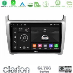 Clarion GL700 Series 8Core Android13 4+64GB Vw Polo 2014-2017 Navigation Multimedia Tablet 9" Με Carplay & Android Auto (Silver) Clarion GL700 Series 8Core Android13 4+64GB Vw Polo 2014-2017 Navigation Multimedia Tablet 9" Με Carplay & Android Auto (Silver)