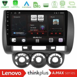 Lenovo Thinkplus A2MAX Series 8Core Android15 4+64GB Honda Jazz (Fit) 2002-2008 (RHD) Manual A/C Navigation Multimedia Tablet 9"