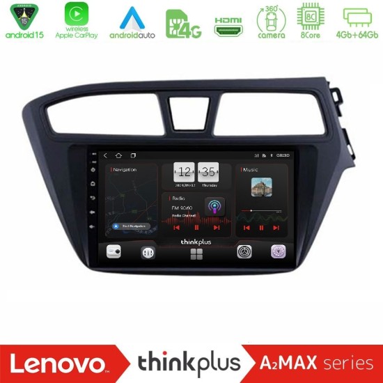 Lenovo Thinkplus A2MAX Series 8Core Android15 4+64GB Hyundai i20 2014-2018 RHD Navigation Multimedia Tablet 9"