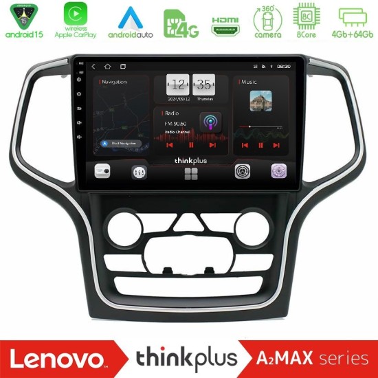Lenovo Thinkplus A2MAX Series 8Core Android15 4+64GB Jeep Grand Cherokee 2014-2020 Navigation Multimedia Tablet 10"