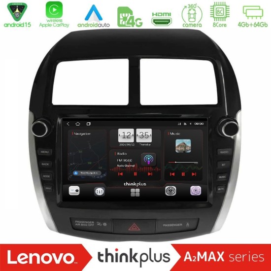 Lenovo Thinkplus A2MAX Series 8Core Android15 4+64GB Mitsubishi ASX 2013-2018 Navigation Multimedia Tablet 9" (Oem Look)