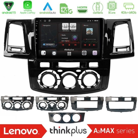Lenovo Thinkplus A2MAX Series 8Core Android15 4+64GB  Toyota Hilux 2007-2016 Navigation Multimedia Tablet 9"