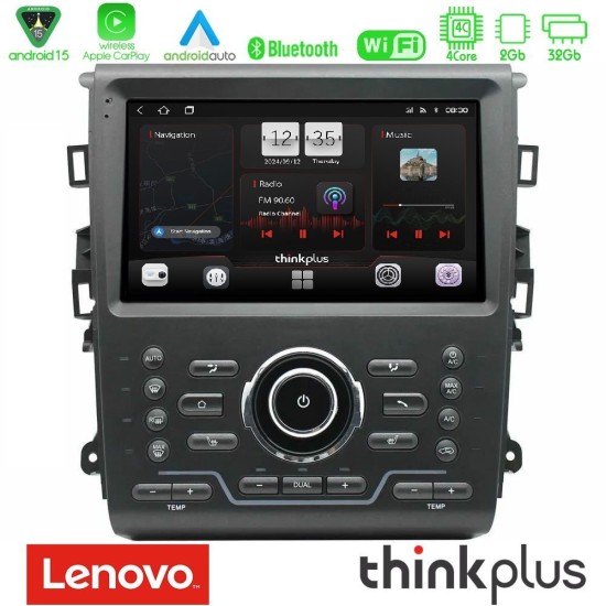 Lenovo Thinkplus Series 4Core Android15 2+32GB Ford Mondeo 2014-2021 Navigation Multimedia Tablet 9" Με Carplay & Android Auto Lenovo Thinkplus Series 4Core Android15 2+32GB Ford Mondeo 2014-2021 Navigation Multimedia Tablet 9" Με Carplay & Android Auto