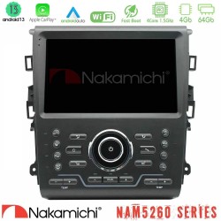 Nakamichi NAM5260 Series 4Core Android13 4+64GB Ford Mondeo 2014-2021 Navigation Multimedia Tablet 9" Με Carplay & Android Auto Nakamichi NAM5260 Series 4Core Android13 4+64GB Ford Mondeo 2014-2021 Navigation Multimedia Tablet 9" Με Carplay & Android Auto