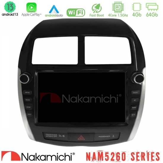 Nakamichi NAM5260 Series 4Core Android13 4+64GB Mitsubishi ASX 2013-2018 Navigation Multimedia Tablet 9" Με Carplay & Android Auto (Oem Look) Nakamichi NAM5260 Series 4Core Android13 4+64GB Mitsubishi ASX 2013-2018 Navigation Multimedia Tablet 9" Με Carplay & Android Auto (Oem Look)